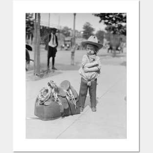 Tiny Cowboy, 1923. Vintage Photo Posters and Art